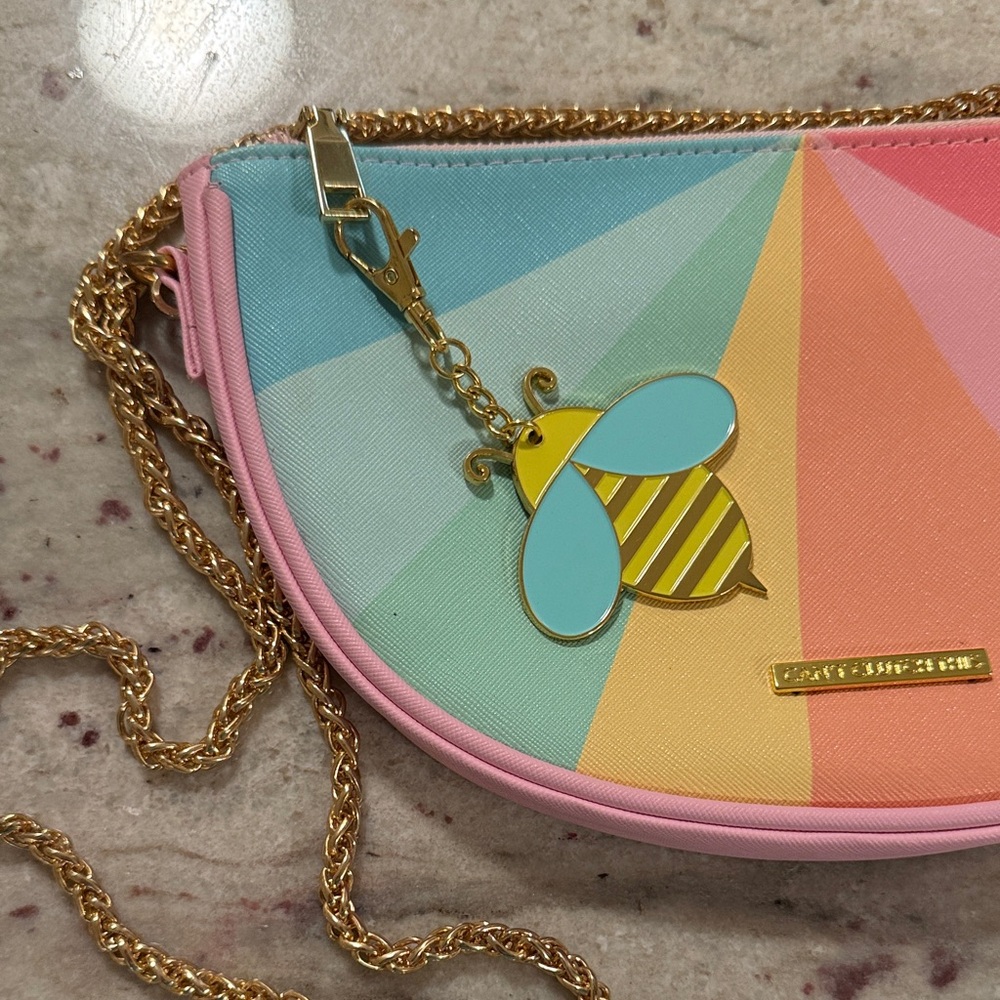 Can't Clutch This Rainbow Color Wheel Combo Crossbody / Clutch Purse - Picture 2 of 7